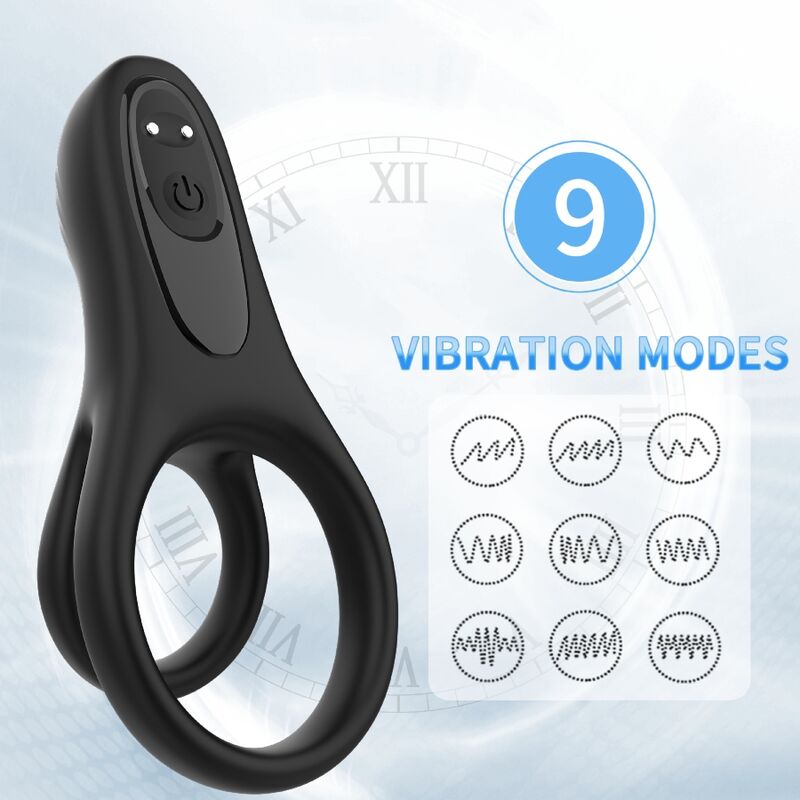 Vibrateur double anneau noir – Armony