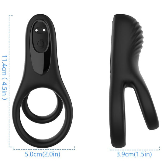 Vibrateur double anneau noir – Armony