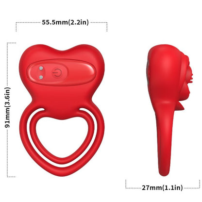 Anneau vibrateur coeur rouge – Armony