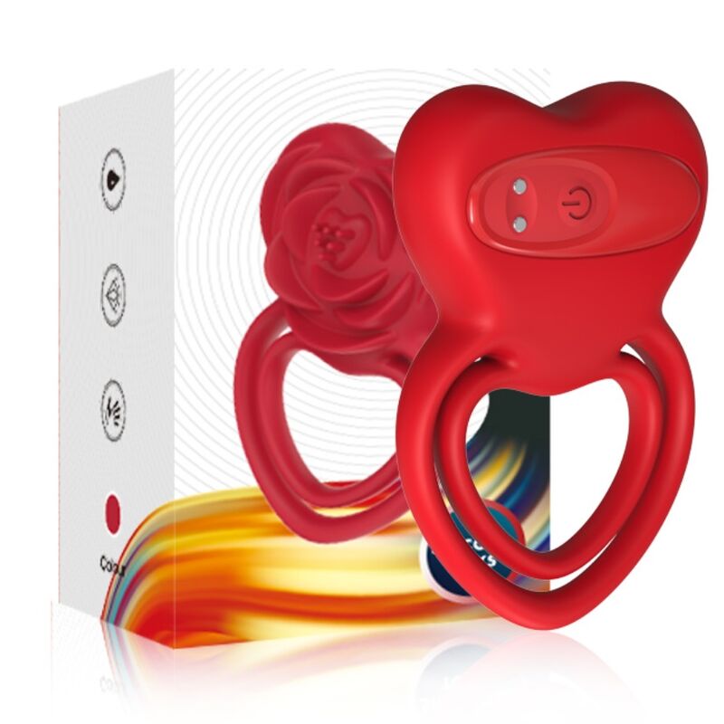 Anneau vibrateur coeur rouge – Armony