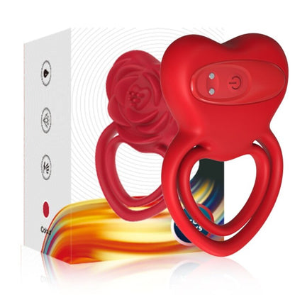 Anneau vibrateur coeur rouge – Armony