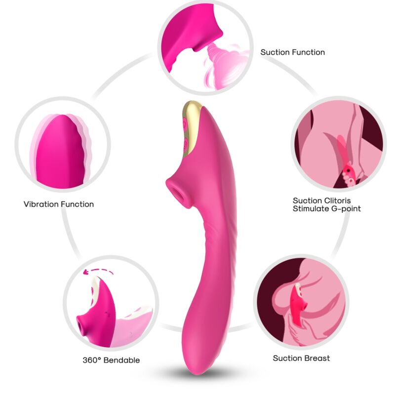Stimulateur clitoridien suçeur de clitoris dudu fuchsia – Armony