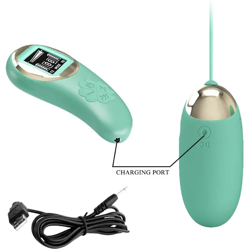 Pretty Love – Mine Doeufs Vibrants Télécommande Verte