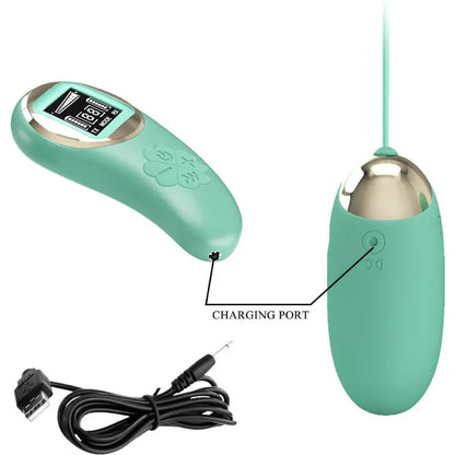 Pretty Love – Mine Doeufs Vibrants Télécommande Verte