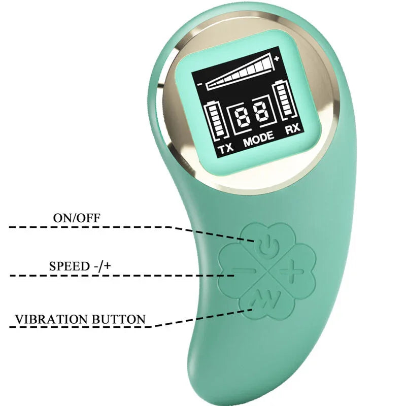 Pretty Love – Mine Doeufs Vibrants Télécommande Verte