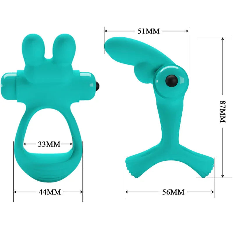 Pretty Love – Anneau Vibrateur Lapin Vert Dante