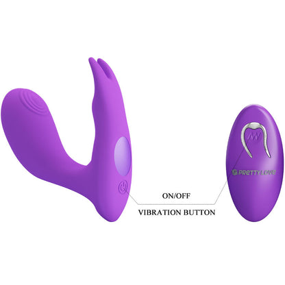 PRETTY LOVE - IDABELLE CONTROL REMOTO PULSANTE Y VIBRANTE VIOLETA PULSANTE