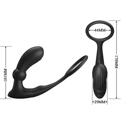 Pretty Love – Anneau Anal et Vibrateur Warren Noir