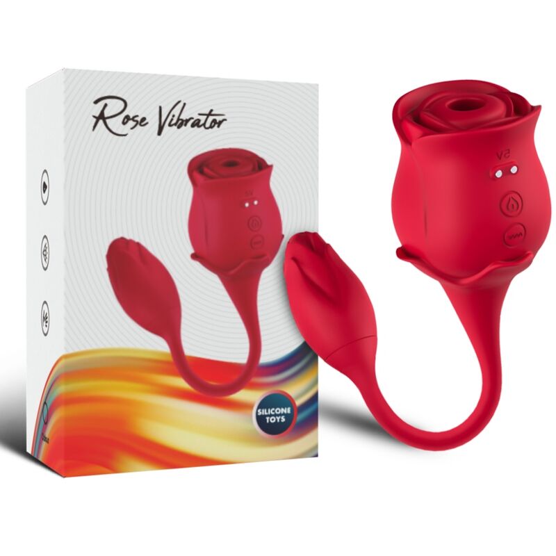 Stimulateur clitoridien aspirateur et vibrateur de clitoris rose 10 modes rouge – Armony