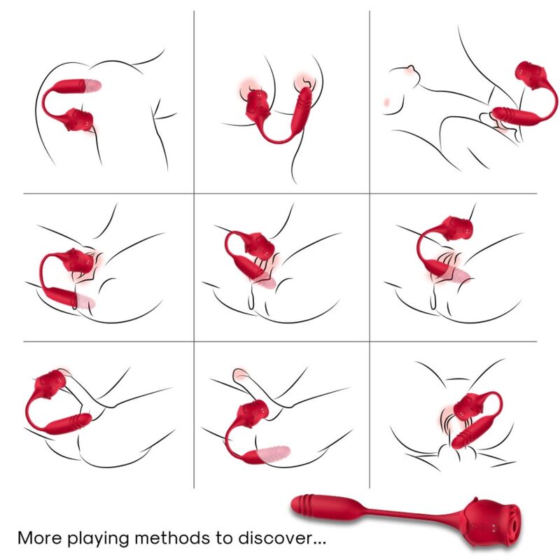 Stimulateur clitoridien roseknigth aspirateur de clitoris et vibrateur rouge – Armony