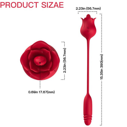 Roselip licking vibrant clito & vibrateur rouge – Armony