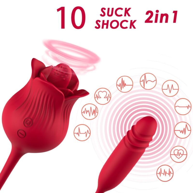 Roselip licking vibrant clito & vibrateur rouge – Armony