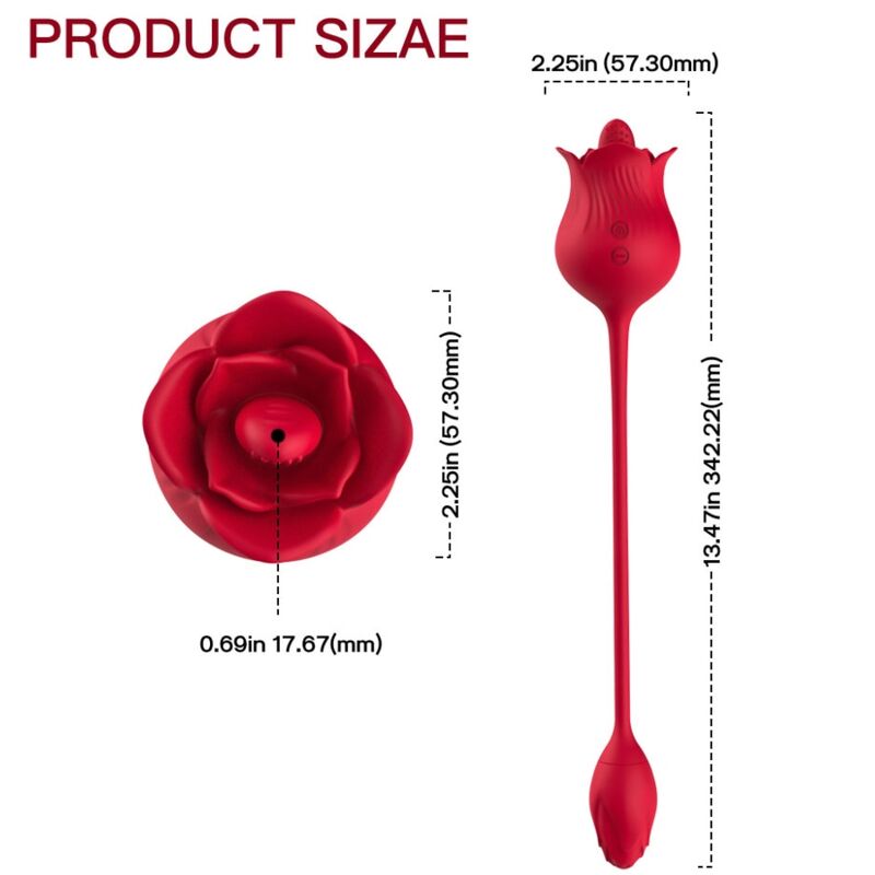 Vibrateur rose con cola rouge – Armony