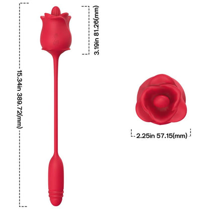 3-en-1 rose stimulateur aspiration et up&down avec queue rouge – Armony