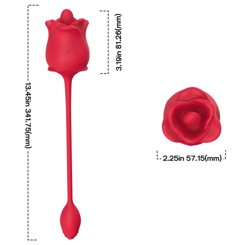Stimulateur d'aspiration et vibrateur rose 2 en 1 10 modes avec queue rouge – Armony