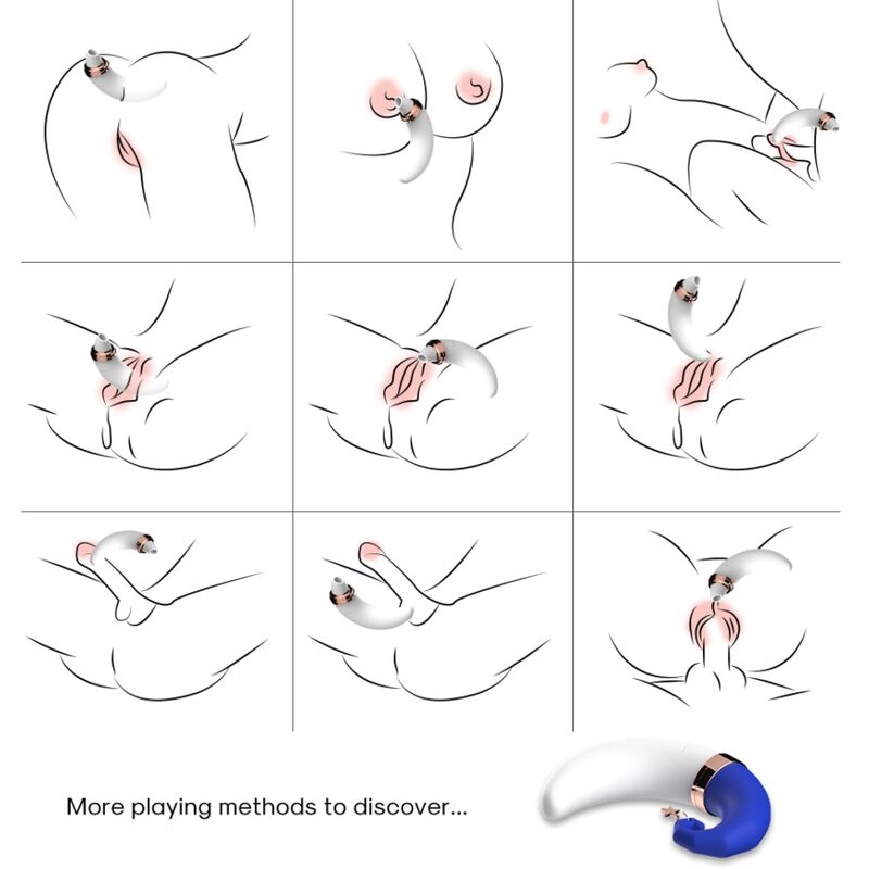 Stimulateur clitoridien sweetmoon clitoris & g-spot suction bleu – Armony