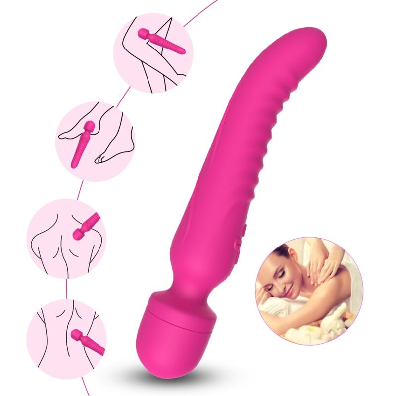 Mission massager & vibrateur effet chaleur fuchsia – Armony