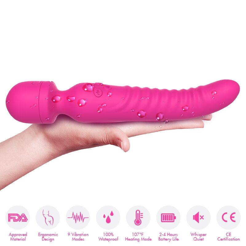 Mission massager & vibrateur effet chaleur fuchsia – Armony
