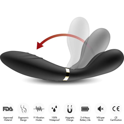 Y-wand massage & vibrateur double tête noir – Armony