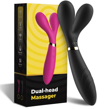 Y-wand massage & vibrateur double tête noir – Armony