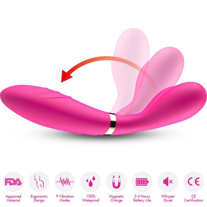 Y-wand massage & vibrateur double tête fuchsia – Armony