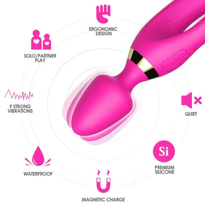 Masseur & vibrateur lapin fuchsia – Armony