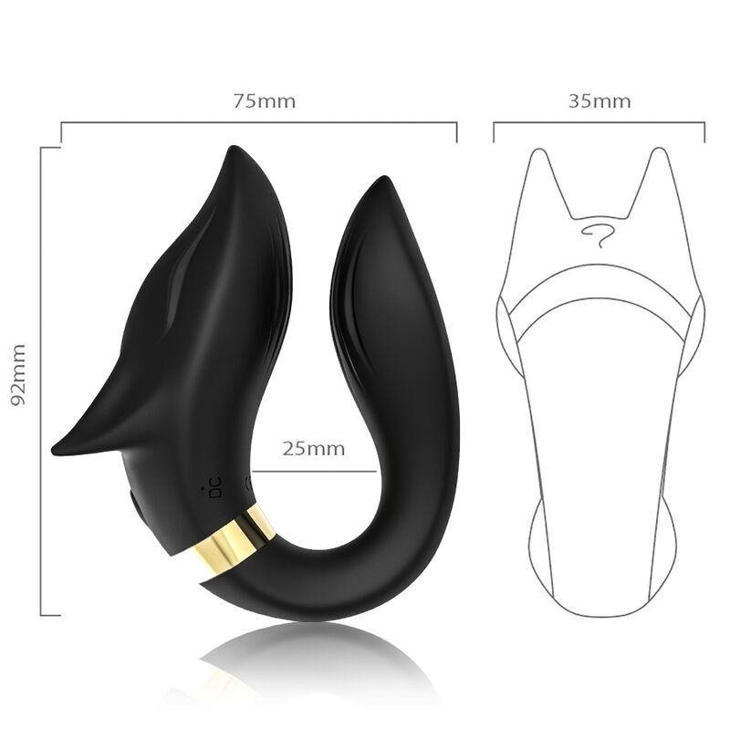 Vibrateur fox pour couples télécommande noir – Armony