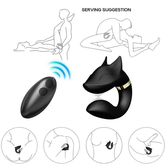 Vibrateur fox pour couples télécommande noir – Armony