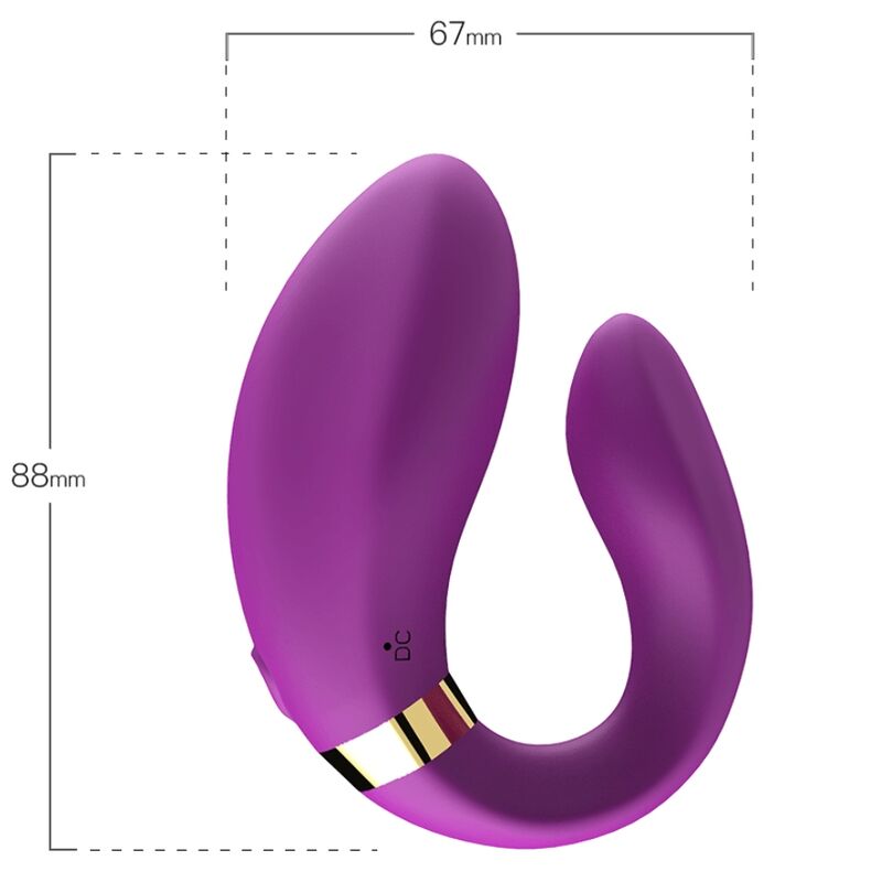 Vibrateur croissant pour couples télécommande violet – Armony
