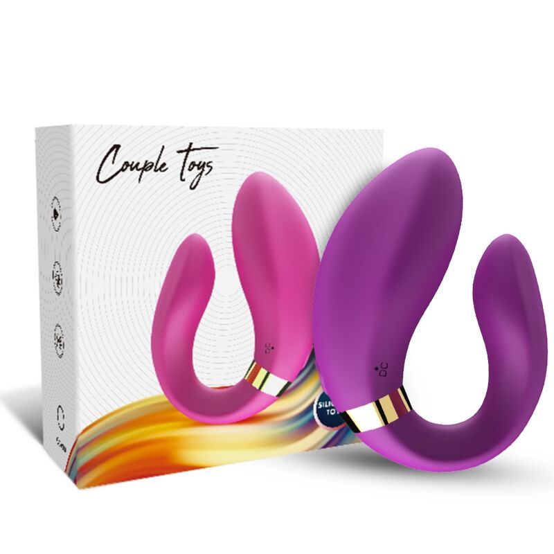 Vibrateur croissant pour couples télécommande violet – Armony