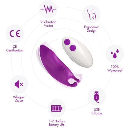 Honeybee wearable panties vibrateur g-spot télécommande fuchsia – Armony