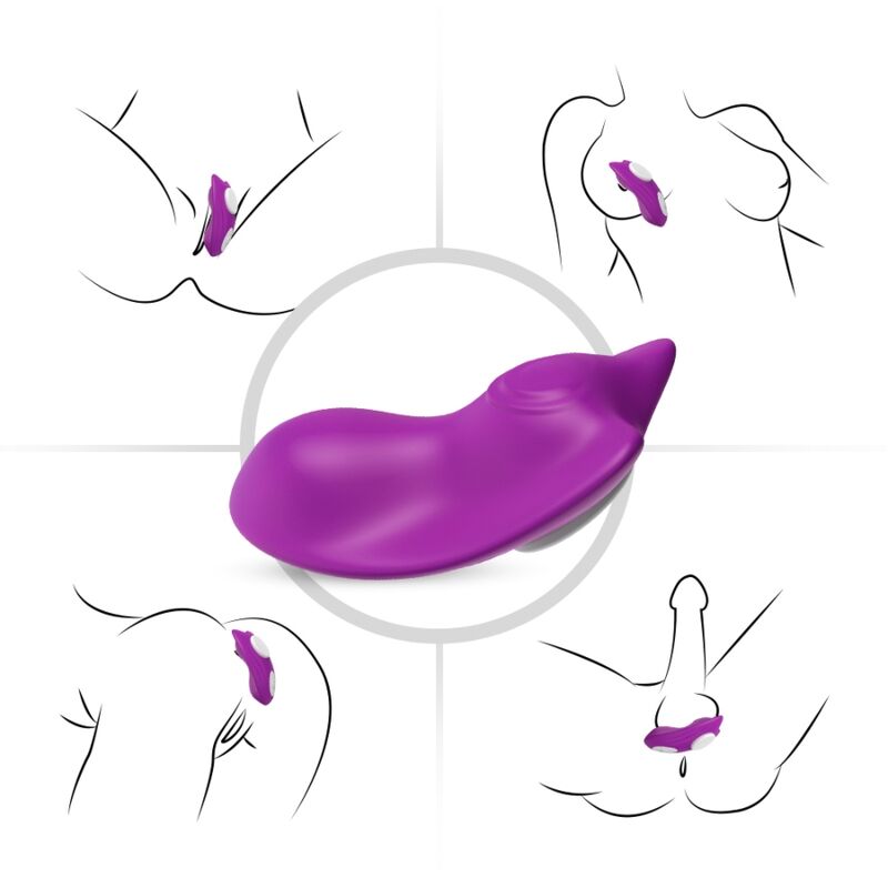 Culotte portable papillon vibrateur télécommande rose – Armony