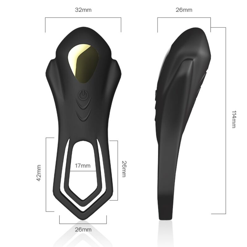 Télécommande double anneau vibrateur roadster noir – Armony