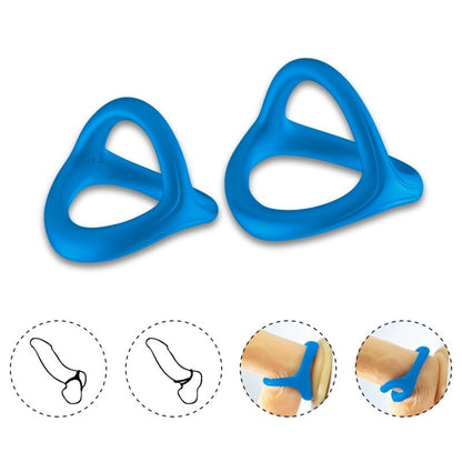Bague double silicone tresor bleu – Armony