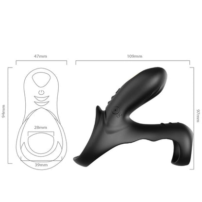 Anneau vibrateur double ranger pour couples noir – Armony
