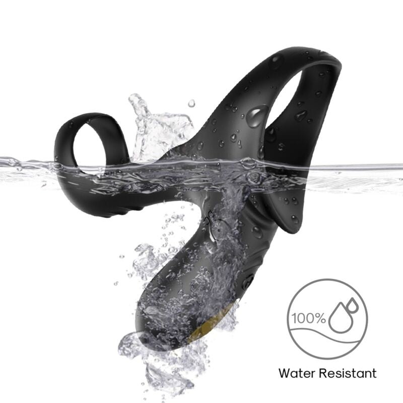 Anneau vibrateur double ranger pour couples noir – Armony