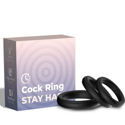 Bague triple silicone noir – Armony