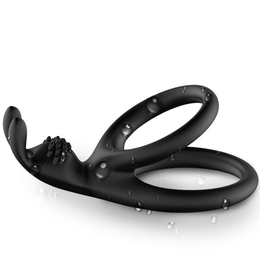 Bague double lapin tensy noir – Armony