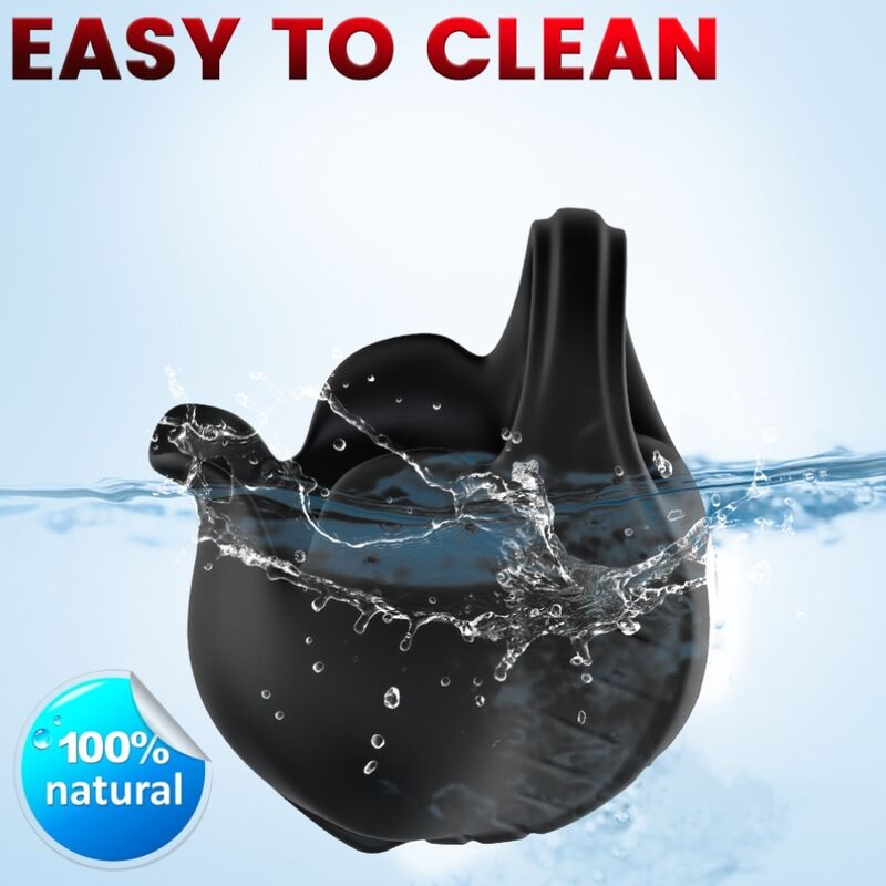 Anneau vibrateur à ventouses télécommande noir – Armony
