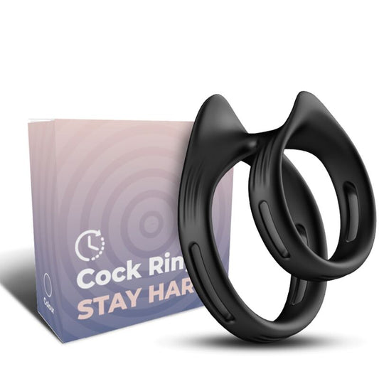 Bague double élastique dualring noir – Armony