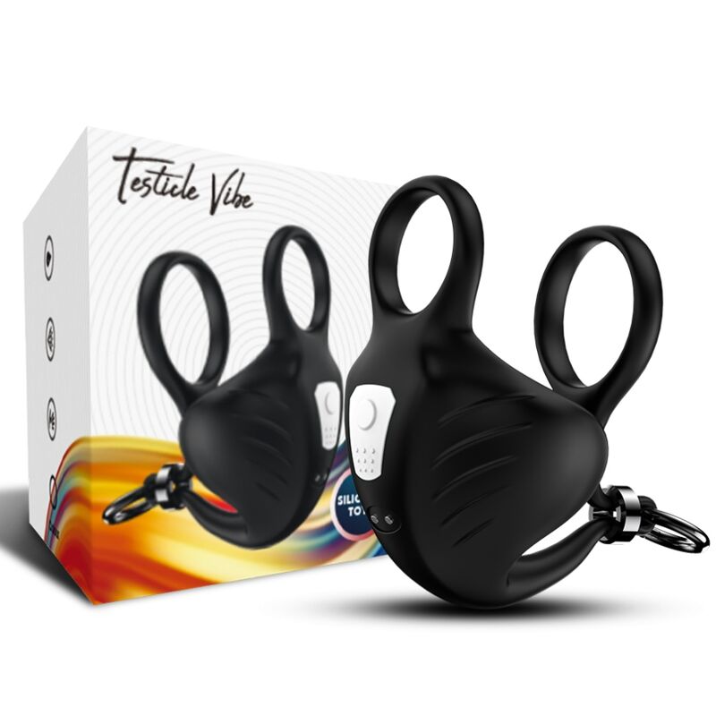 Anneau vibrateur manta scrotum noir – Armony