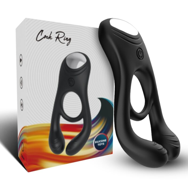Veyron double vibrateur anneau jouet pour couples télécommande noir – Armony