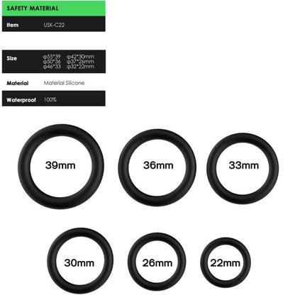 Bagues silicone noir – Armony