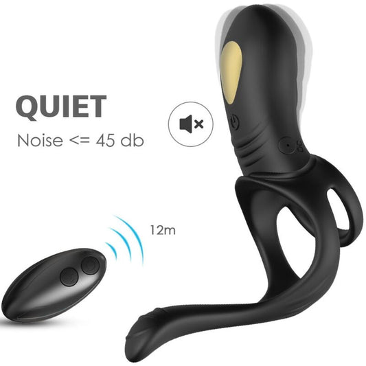 Joy jumper ring vibrateur pour couples & télécommande anal plug noir – Armony