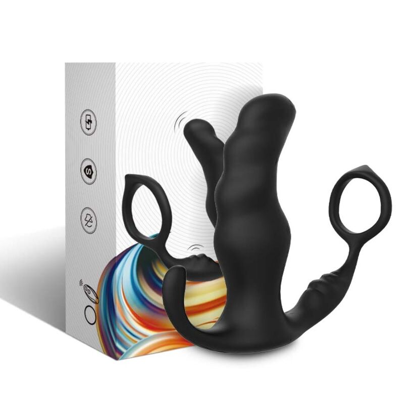 Knight vibrateur anal prostate & anneau télécommande noir – Armony