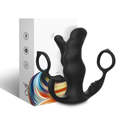 Knight vibrateur anal prostate & anneau télécommande noir – Armony