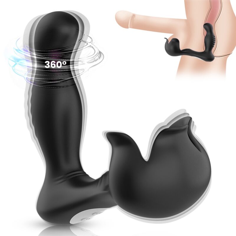 Vibrateur surround anal & stimulateur testiculos télécommande noir – Armony
