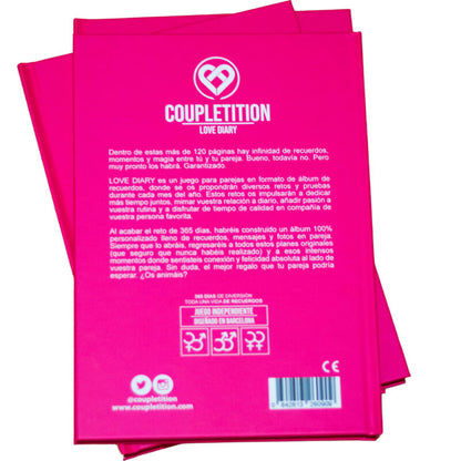 COUPLETITION - ALBUM JOURNAL D'AMOUR DE SOUVENIRS &amp; SOUHAITS POUR UN COUPLE