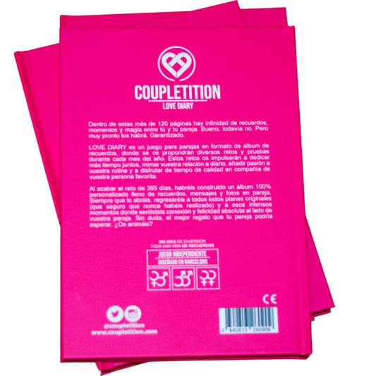 COUPLETITION - ALBUM JOURNAL D'AMOUR DE SOUVENIRS &amp; SOUHAITS POUR UN COUPLE