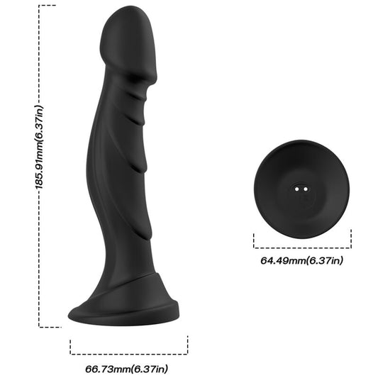 Gode vibrateur & plug anal télécommande noir – Armony